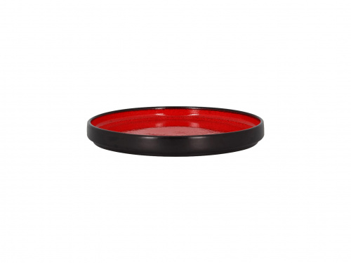 Тарелка с вертикальным бортом d=20см или крышка для тарелки глубокой  FRNODP20RD  цвет черный/красный RAK Porcelain «Fire»