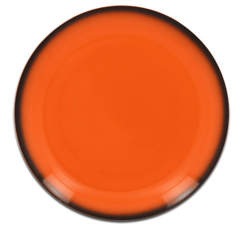 Тарелка круглая плоская оранжевая RAK Porcelain «Lea», D=31 см