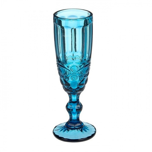 Бокал для шампанского «Saphire» цвет голубой, объем 140мл