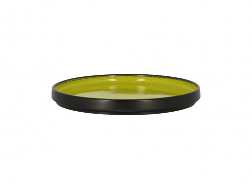 Тарелка с вертикальным бортом d=23см или крышка для тарелки глубокой FRNODP23GR цвет черный/зеленый RAK Porcelain «Fire»