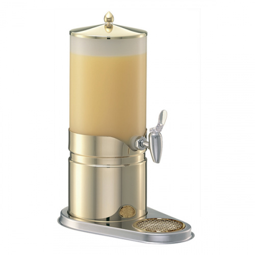 Диспенсер для сока с полупрозрачной колбой «Gold» Frilich, 5 л, 23,5x37 см, H=49 см