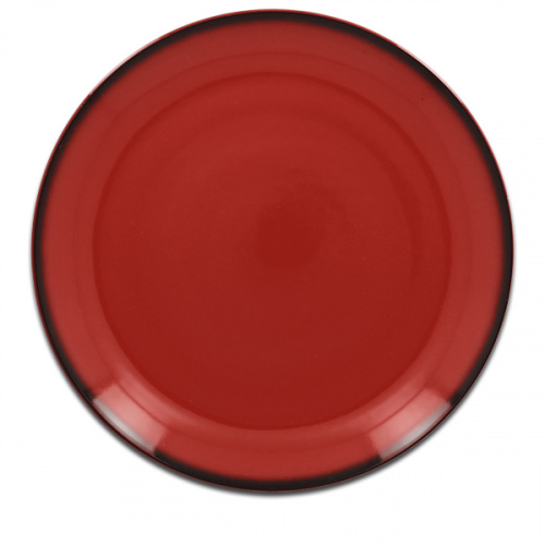 Тарелка круглая плоская красная RAK Porcelain «Lea», D=31 см
