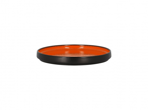 Тарелка с вертикальным бортом d=20см или крышка для тарелки глубокой  FRNODP20OR  цвет черный/оранжевый RAK Porcelain «Fire»