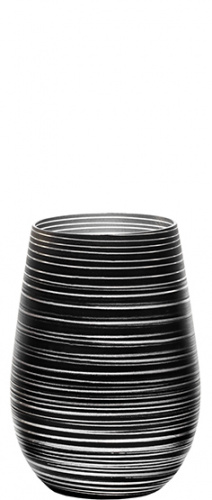 Стакан цвет черный с серебряным  h=120мм объем 465мл Stolzle «Twister»