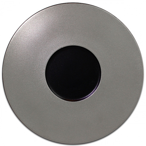 Тарелка круглая плоская с серебряным бортом RAK Porcelain «Metalfusion», D=29 см