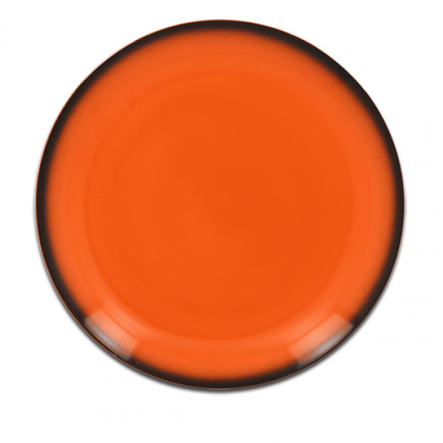 Тарелка круглая плоская оранжевая RAK Porcelain «Lea», D=29 см