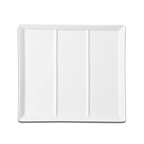Тарелка прямоугольная из 3-х секций RAK Porcelain «Minimax», 19x17 см