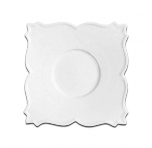 Блюдце квадратное RAK Porcelain «White Gold», 15x12 см