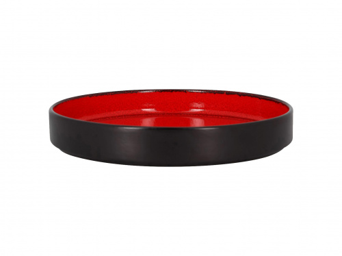 Тарелка с вертикальным бортом глубокая объем 1.4л d=27см h=4см цвет черный/красный RAK Porcelain «Fire»