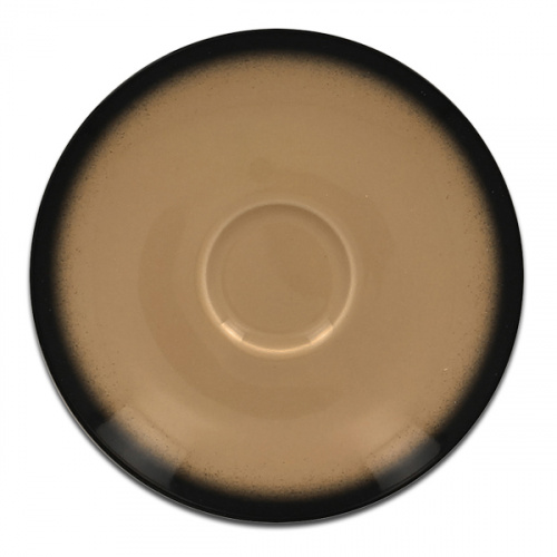 Блюдце круглое бежевое RAK Porcelain «Lea», D=15 см