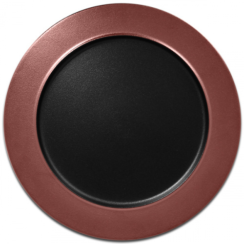 Тарелка круглая плоская с бронзовым бортом RAK Porcelain «Metalfusion», D=32 см