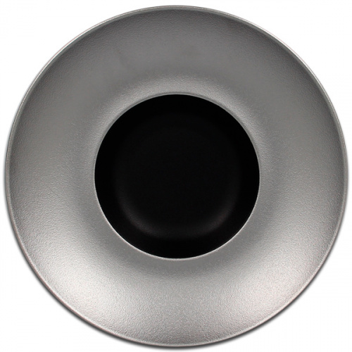 Тарелка "Gourmet" с серебряным бортом RAK Porcelain «Metalfusion», D=29 см