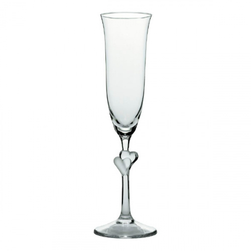 Бокал для шампанского с бесцветными сердечками h=242мм объем 175мл Stolzle «LAmour»
