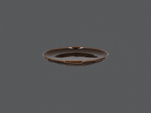 Тарелка коричневая плоская (край -многоугольник) d=20см  RAK Porcelain «Sketches»