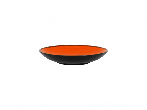 Тарелка "Coupe" глубокая объем 690мл d=23см цвет черный/оранжевый RAK Porcelain «Fire»