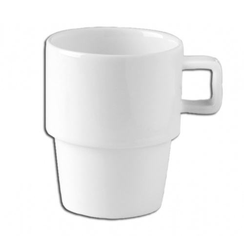 Чашка с квадратной ручкой штабелируемая RAK Porcelain «Minimax», 230 мл