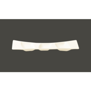 MZCP26 Тарелка прямоугольная  26x7.5 см., 3-х секционная , фарфор, Mazza, RAK Porcelain, ОАЭ
