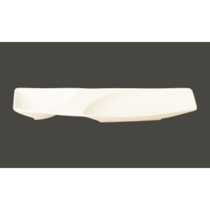 MZTW53 Тарелка прямоугольная  53x30 см., 2-x секционная, фарфор, Mazza, RAK Porcelain, ОАЭ