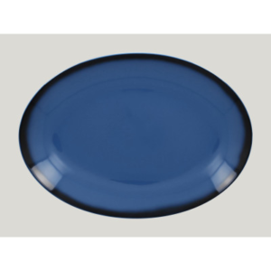 LENNOP26BL Тарелка овальная  26х19 см., плоская, фарфор,цвет синий, Lea, RAK Porcelain, ОАЭ