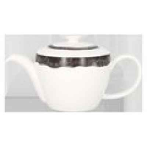 WDCLTP40BG Чайник фарфоровый (400мл)40cl., фарфор,кант серый, WoodArt, RAK Porcelain, ОАЭ
